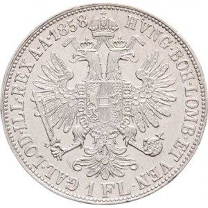 Rakouská a spolková měna, údobí let 1857 - 1892, Zlatník 1858 B, 12.313g, dr.hr., dr.rysky
