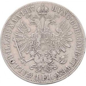 Rakouská a spolková měna, údobí let 1857 - 1892, Zlatník 1857 E, 12.218g, dr.hr., dr.rysky, p