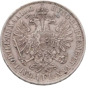 Rakouská a spolková měna, údobí let 1857 - 1892, Zlatník 1861 E, 12.351g, nep.hr., dr.rysky,