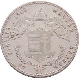Rakouská a spolková měna, údobí let 1857 - 1892, Zlatník 1869 KB, 12.302g, dr.hr., dr.rysky,
