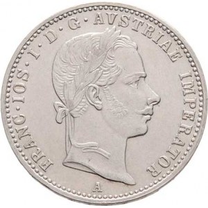 Rakouská a spolková měna, údobí let 1857 - 1892, 1/4 Zlatník 1858 A - 1.typ (menší označení n