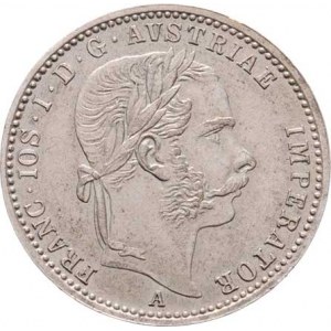 Rakouská a spolková měna, údobí let 1857 - 1892, 1/4 Zlatník 1867 A, 5.298g, nep.hr., nep.rys