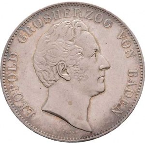 Bádensko, Leopold I., 1830 - 1852, 2 Tolar spolkový 1844 - pomník Karla Friedricha,