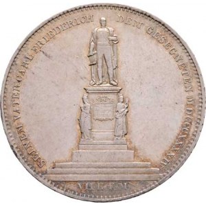 Bádensko, Leopold I., 1830 - 1852, 2 Tolar spolkový 1844 - pomník Karla Friedricha,