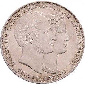 Bavorsko, Ludwig I., 1825 - 1848, 2 Tolar 1842 - svatba korunního prince Maxmiliána s