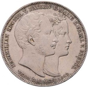 Bavorsko, Ludwig I., 1825 - 1848, 2 Tolar 1842 - svatba korunního prince Maxmiliána