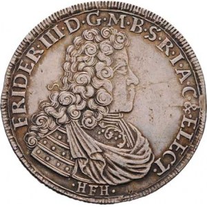 Branibory - Prusko, Friedrich III., 1688 - 1701, 2/3 Tolaru 1699 HFH, Magdeburg-Halfer, KM.61