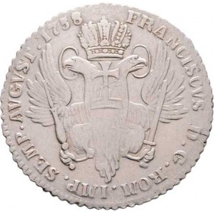 Hamburg, František I., 1745 - 1765, 32 Schilling 1758 IHL, KM.184, 18.184g, nep.nedor. R!