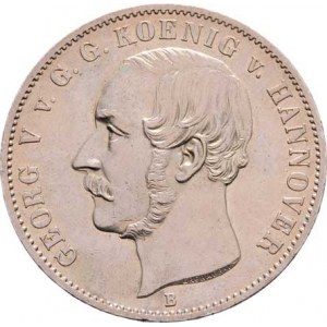 Hannover, Georg V., 1851 - 1866, Tolar 1855 B - výtěžkový, KM.220 (Ag750), 22.260g,
