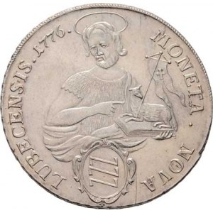 Lübeck - město, Tolar 1776 HDF - s titulem Josefa II., Dav.2422,