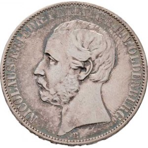 Oldenburg, Nicolaus Friedrich Peter, 1853 - 1900, Tolar spolkový 1860 B, KM.196 (Ag900, pouze