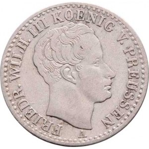 Prusko - král., Friedrich Wilhelm III.,1797 - 1840, 1/6 Tolaru 1826 A, KM.411 (Ag521), 5.166g