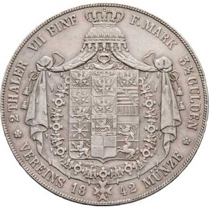 Prusko - král., Friedrich Wilhelm IV., 1840 - 1861, 2 Tolar spolkový 1842 A, Berlín, KM.440.1