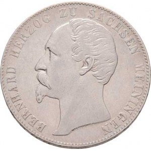 Sasko-Meiningen, Bernhard II., 1821 - 1866, Tolar spolkový 1859, KM.167 (Ag900, pouze 40.000