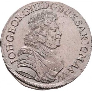 Sasko, Johann Georg III., 1680 - 1691, 2/3 Tolaru 1689 IK, KM.571, podob. jako Haupt.34/275,