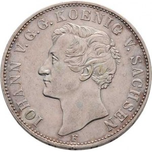 Sasko - království, Johann, 1854 - 1873, Tolar 1855 F - na návštěvu panovníka v mincovně,