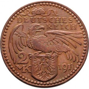 Bavorsko, Ludwig III., 1913 - 1918, 2 Marka 1913 - zkušební ražba, Nesign. (K.Goetz),