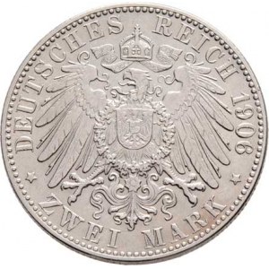 Hamburg - město, 2 Marka 1906 J, KM.294 (Ag900), 11.074g, dr.hr.,