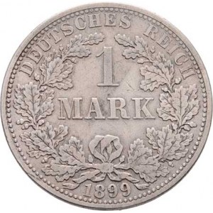 Německo - drobné ražby císařství, Marka 1899 A, KM.14 (Ag900), 5.451g, dr.hr.,