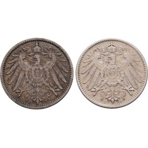 Německo - drobné ražby císařství, Marka 1902 F, 1902 J, KM.14 (Ag900), 5.504g, 5.437g,