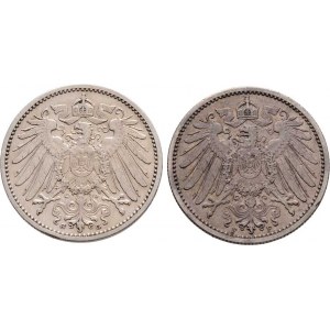 Německo - drobné ražby císařství, Marka 1904 G, 1906 F, KM.14 (Ag900), 5.462g, 5.537g,