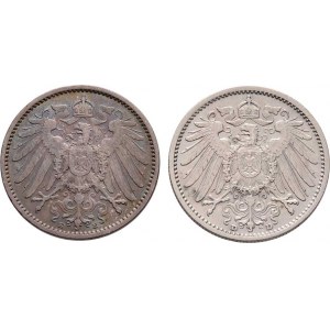 Německo - drobné ražby císařství, Marka 1906 E, 1909 D, KM.14 (Ag900), 5.479g, 5.521g,