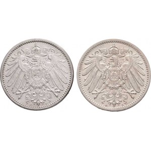 Německo - drobné ražby císařství, Marka 1906 F, 1908 A, KM.14 (Ag900), 5.555g, 5.540g,
