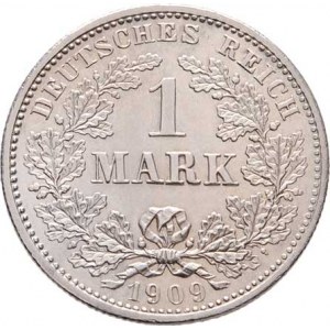 Německo - drobné ražby císařství, Marka 1909 D, KM.14 (Ag900), 5.537g, nep.hr.,