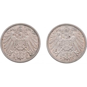 Německo - drobné ražby císařství, Marka 1910 A, 1911 A, KM.14 (Ag900), nep.rysky   2ks