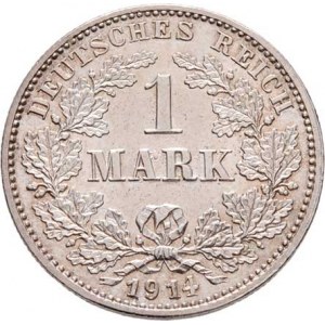 Německo - drobné ražby císařství, Marka 1914 G, KM.14 (Ag900), 5.521g, nep.hr.,