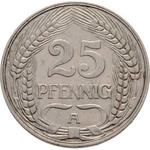 Německo - drobné ražby císařství, 25 Fenik 1910 A, KM.18 (Ni), 3.958g, nep.hr.,