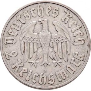 Německo - 3.říše, 1933 - 1945, 2 Marka 1933 A - Luther, KM.79 (Ag625, 542.000 ks),