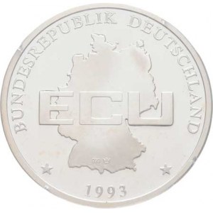 Německo - BRD, 1949 -, Ecu 1993 - Beethoven (Ag999, 40mm, 19.80g), kapsle