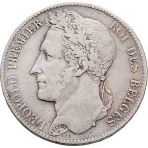 Belgie, Leopold I., 1831 - 1865, 5 Frank 1849, KM.3.2 (Ag900), 24.634g, dr.hr.,