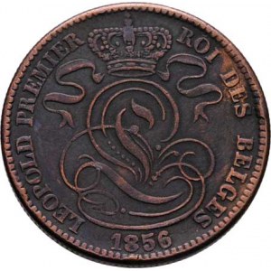 Belgie, Leopold I., 1831 - 1865, 10 Centimes 1856, KM.2.1 (měď), 18.691g, hr.,