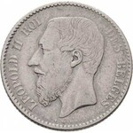 Belgie, Leopold II., 1865 - 1909, Frank 1886 - DES BELGES, 50 Centimes 1901 - DER