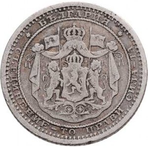 Bulharsko, Alexandr I. jako kníže, 1879 - 1887, Lev 1882, 50 Stotinka 1883, KM.4,6 (Ag835), 4