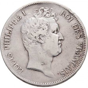 Francie, Ludvík Filip, 1830 - 1848, 5 Frank 1831 B, Rouen, KM.735.2 (Ag900), 24.760g,