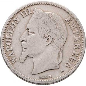 Francie, Napoleon III., 1852 - 1871, 2 Frank 1869 A, Paříž, KM.807.1 (Ag835), 9.795g,
