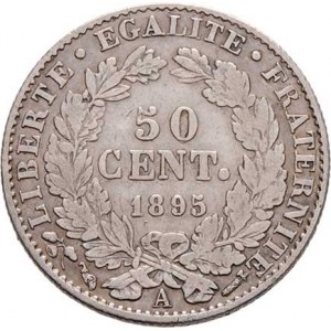 Francie, III.republika, 1871 - 1940, 50 Centimes 1895 A, Paříž, KM.834.1 (Ag835), 2.501g,