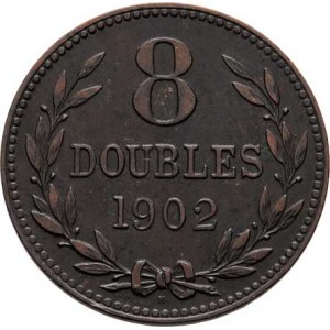 Guernsey, Edward VII., 1901 - 1910, 8 Doubles 1902 H, KM.7 (bronz), 9.794g, nep.hr.,