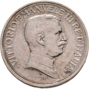 Itálie, Viktor Emanuel III., 1900 - 1946, 2 Lira 1917 R, Řím, KM.55 (Ag835), 9.995g, nep.hr.,