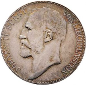 Liechtenstein, Johann II., 1858 - 1929, 5 Koruna 1910, Y.4 (Ag900, pouze 10.000 ks), 23.950g,