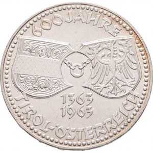 Rakousko - II. republika, 1945 -, 50 Šilink 1963 - Tyroly, KM.2894 (Ag900, 20.0g),