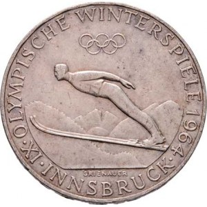 Rakousko - II. republika, 1945 -, 50 Šilink 1964 - ZOH Innsbruck, KM.2896 (Ag900,