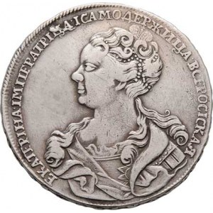 Rusko, Kateřina I., 1725 - 1727, Rubl 1726 bz, Moskva, KM.168, Uzd.619 (V-B/ž),