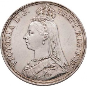 Velká Británie, Victoria, 1837 - 1901, Crown 1887, Londýn, SCBC.3921, KM.765 (Ag925),