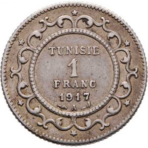 Tunis, francouzský protektorát, Frank 1917 = AH.1335, zn.A, Paříž, KM.238 (Ag835),