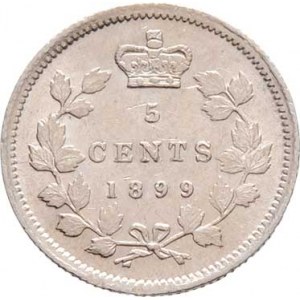 Kanada, Victoria, 1837 - 1901, 5 Cent 1899, KM.2 (Ag925), 1.166g, nep.hr.,