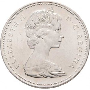 Kanada, Elizabeth II., 1952  -, Dolar 1966 - kanoe, KM.64.1 (Ag800), 23.135g,